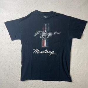 Ford Mustang Graphic T-Shirt Mens Medium Black Short Sleeve Official Licensed